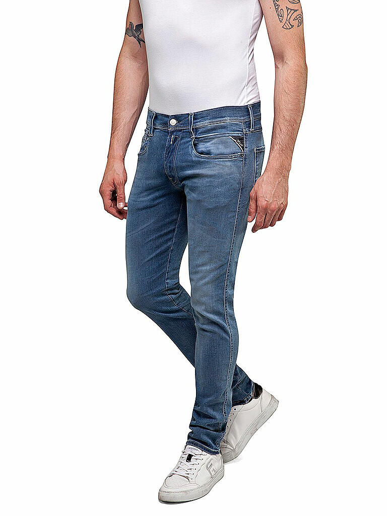 Replay Jeans Slim Fit Anbass Hyperflex Bio Hellblau